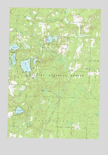 Wheeler Lake, WI USGS Topographic Map