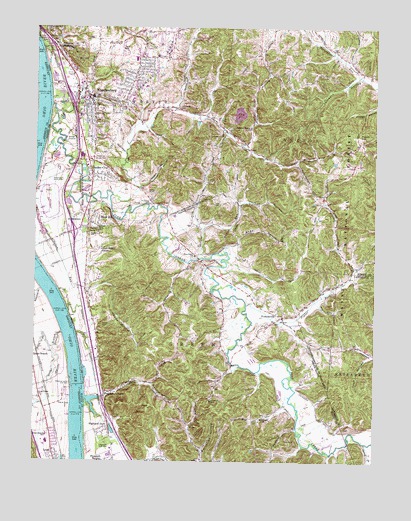 Wheelersburg, OH USGS Topographic Map