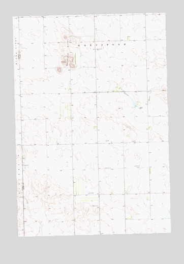 Whetstone Buttes, ND USGS Topographic Map