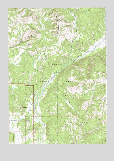 Whetstone Mountain, WY USGS Topographic Map