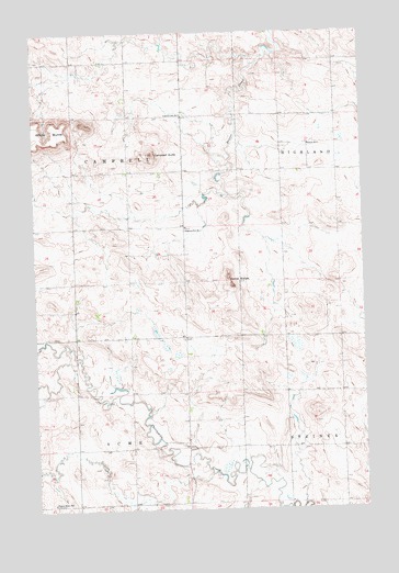 White Butte East, ND USGS Topographic Map