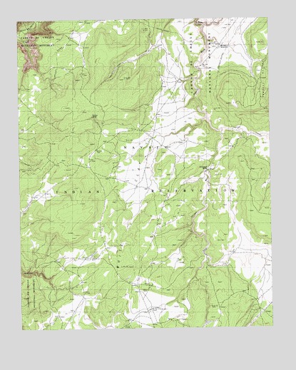 White Clay, AZ USGS Topographic Map