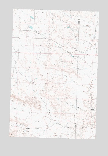 White Horse Coulee, MT USGS Topographic Map