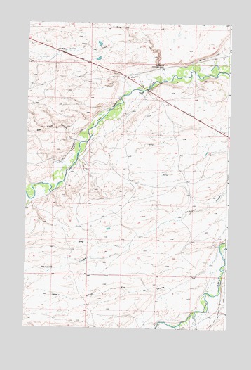 White Man Coulee, MT USGS Topographic Map