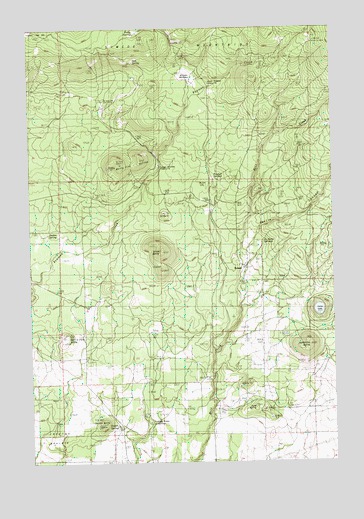 White Pine Buttes, WA USGS Topographic Map