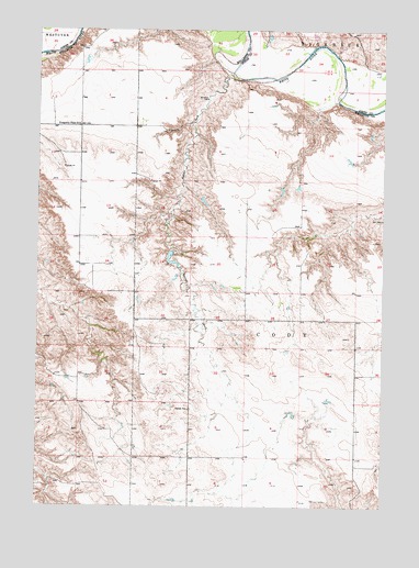 White River NE, SD USGS Topographic Map