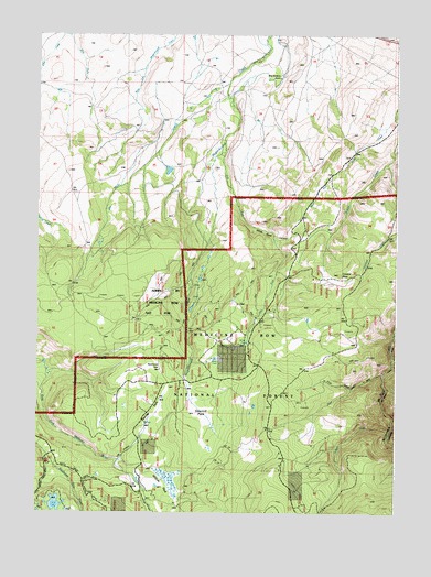 White Rock Canyon, WY USGS Topographic Map