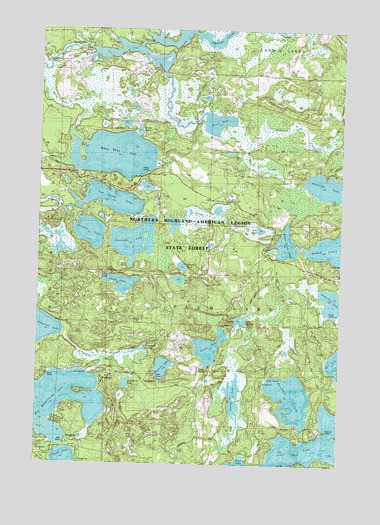 White Sand Lake, WI USGS Topographic Map