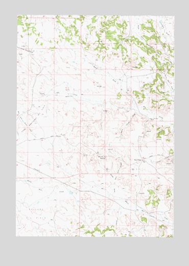 White Tail Butte, WY USGS Topographic Map