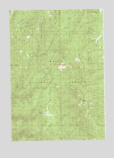 Whitehawk Mountain, ID USGS Topographic Map