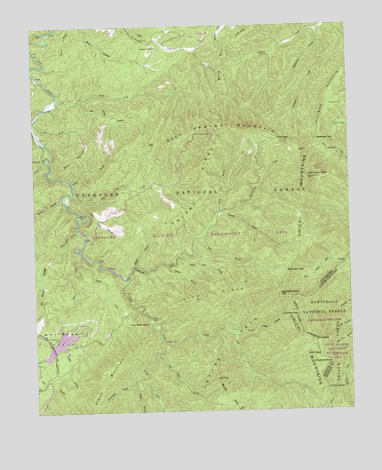 Whiteoak Flats, TN USGS Topographic Map