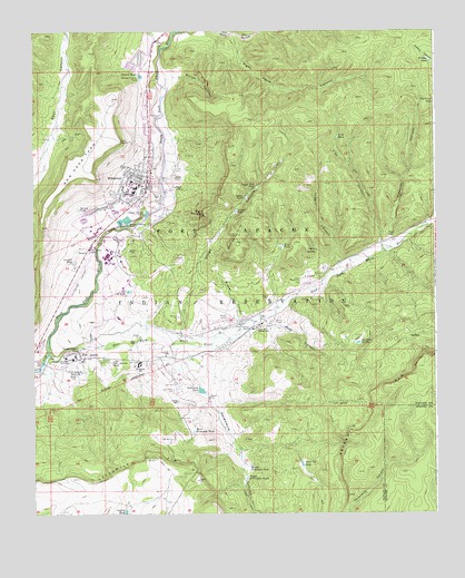 Whiteriver, AZ USGS Topographic Map