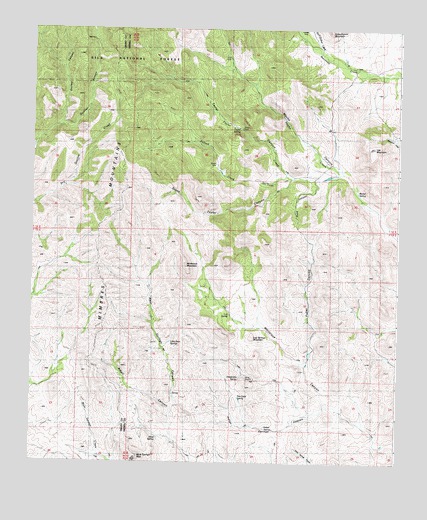 Whiterock Mountain, NM USGS Topographic Map
