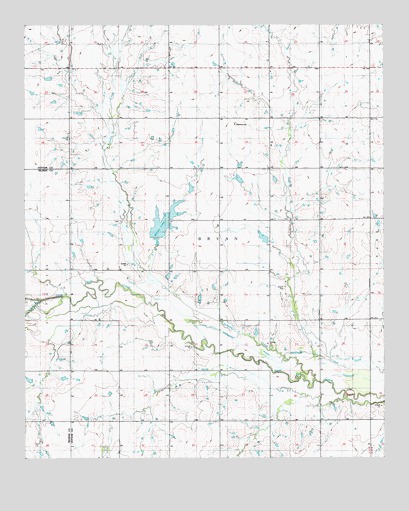 Whites Lake, OK USGS Topographic Map