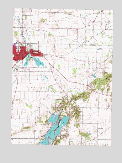 Whitewater, WI USGS Topographic Map