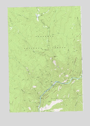 Whitewater Ranch, ID USGS Topographic Map