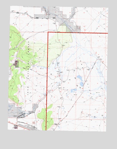 Whitmore Hot Springs, CA USGS Topographic Map