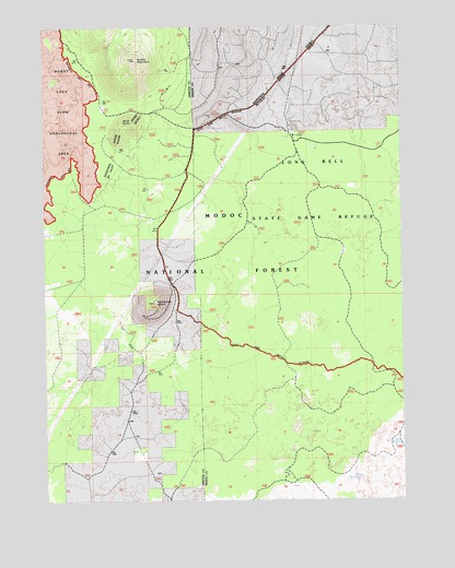 Border Mountain, CA USGS Topographic Map