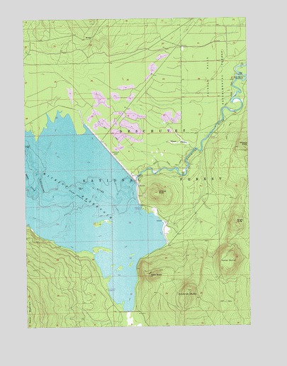 Wickiup Dam, OR USGS Topographic Map