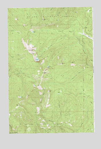 Widow Mountain, ID USGS Topographic Map