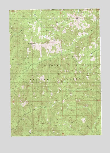 Wild Buck Peak, ID USGS Topographic Map