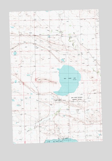 Wild Horse Lake, MT USGS Topographic Map
