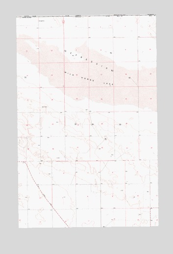 Wild Horse Lake West, MT USGS Topographic Map