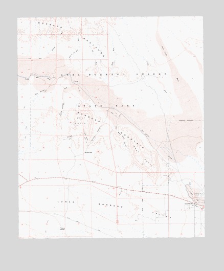 Borrego Mountain, CA USGS Topographic Map