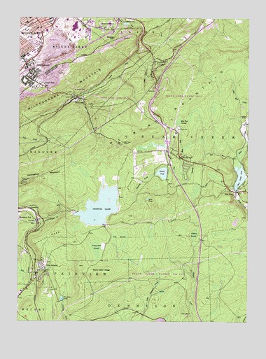 Wilkes-Barre East, PA USGS Topographic Map