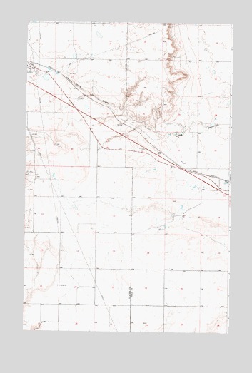 Boru Spring, MT USGS Topographic Map