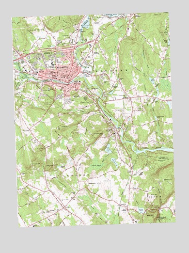 Willimantic, CT USGS Topographic Map