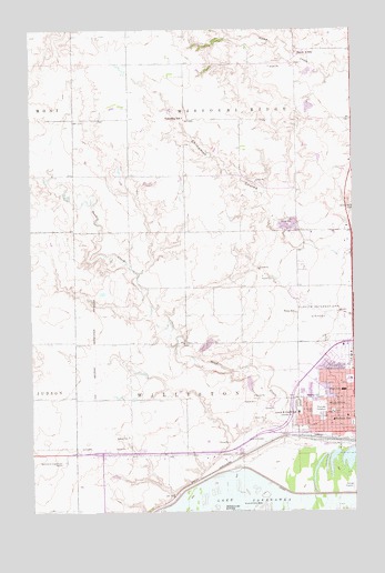 Williston West, ND USGS Topographic Map