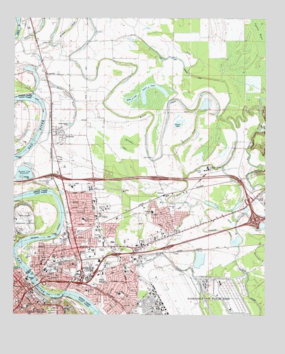 Bossier City, LA USGS Topographic Map