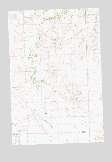 Willow Creek West, ND USGS Topographic Map