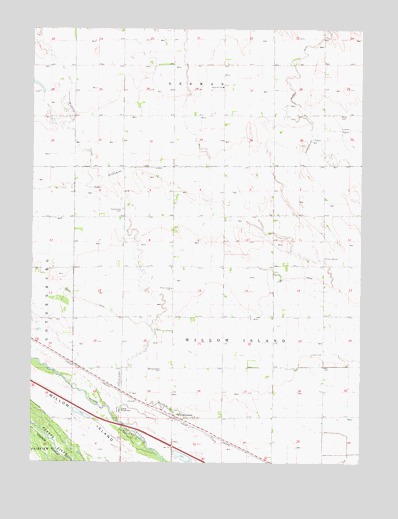 Willow Island, NE USGS Topographic Map