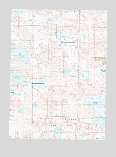 Willow Lake, NE USGS Topographic Map