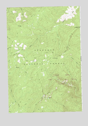 Boston Mountain, ID USGS Topographic Map