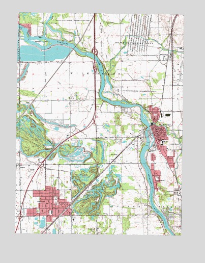 Wilmington, IL USGS Topographic Map