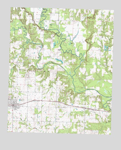 Boswell, OK USGS Topographic Map