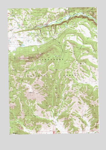 Windy Mountain, WY USGS Topographic Map