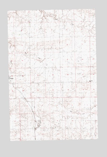 Winifred East, MT USGS Topographic Map