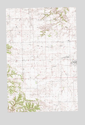 Winifred West, MT USGS Topographic Map