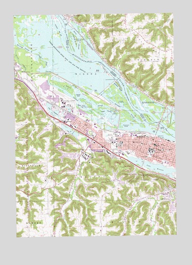 Winona West, MN USGS Topographic Map
