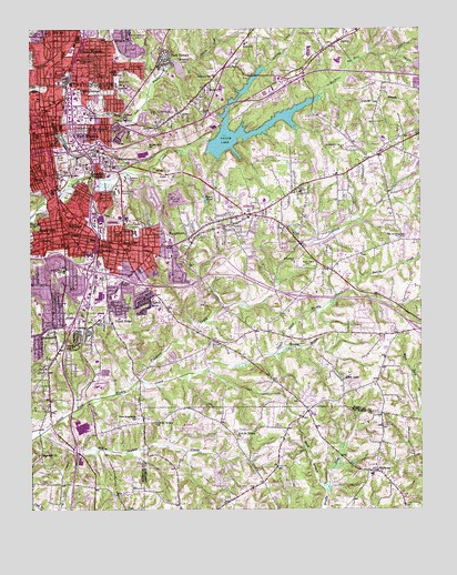 Winston-Salem East, NC USGS Topographic Map
