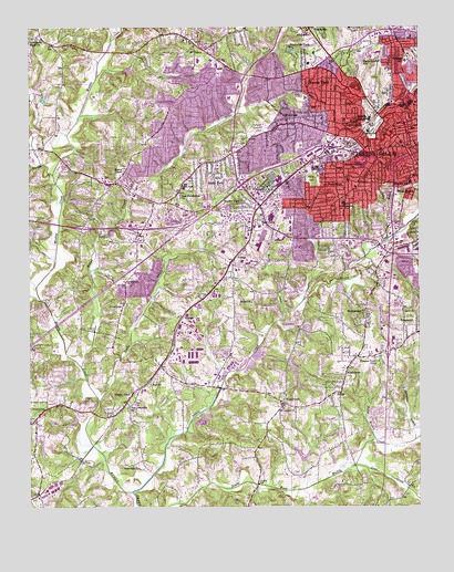 Winston-Salem West, NC USGS Topographic Map