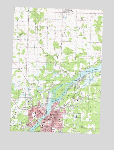 Wisconsin Rapids North, WI USGS Topographic Map