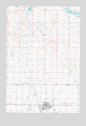 Wishek, ND USGS Topographic Map