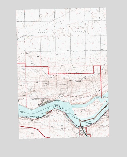 Wishram, WA USGS Topographic Map
