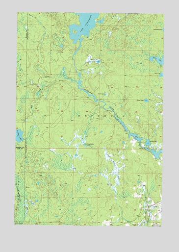 Witch Lake NE, MI USGS Topographic Map