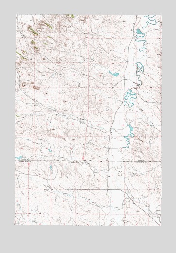 Witcher Reservoir, MT USGS Topographic Map